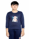 Thermals Boys Sets Round Neck Full Sleeves Solid Navy