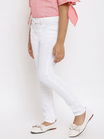 Tales & Stories White Slim-Fit Jeans for Girls