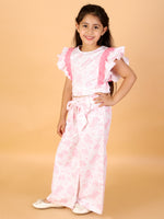 Lil Drama Girls Top With Pants Set