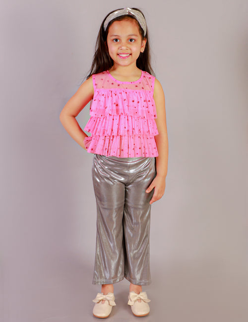 Lil Drama Girls Party Net Top
