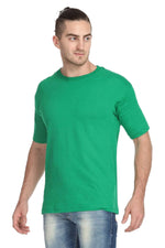Fidato Green Men's Half Sleeves Round Neck T-shirt