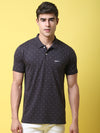 Rodamo Grey Polo Printed T-Shirts