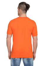 Fidato Orange Men's Half Sleeves Round Neck T-shirt