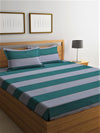 Home Sizzler 144TC Microfibre Green Double Bedsheet With 2 King Size Pillow Covers