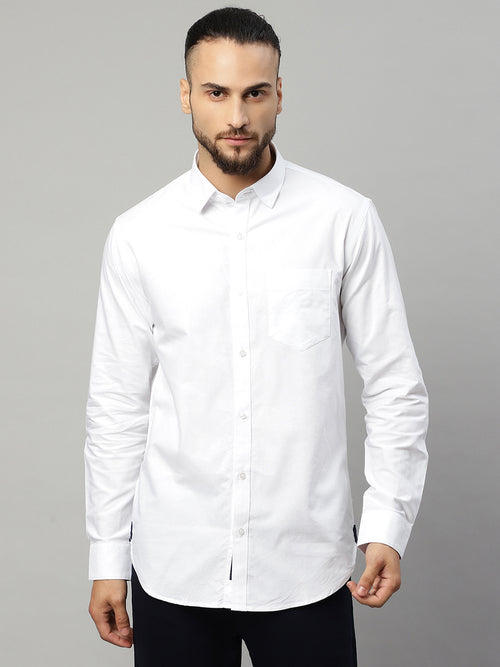 Rodamo White Slim Fit Shirts