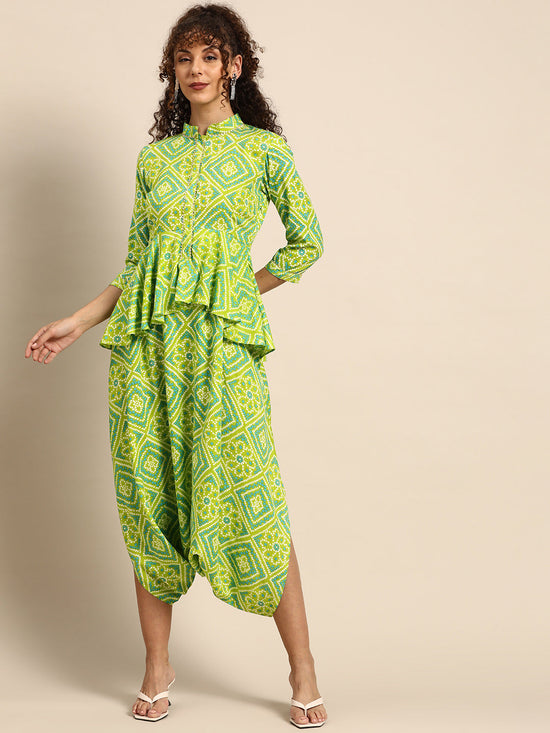 Peplum Yoke Dhoti Jumpsuit