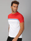 Men T-Shirt Colour-block Cotton T-Shirt Ware