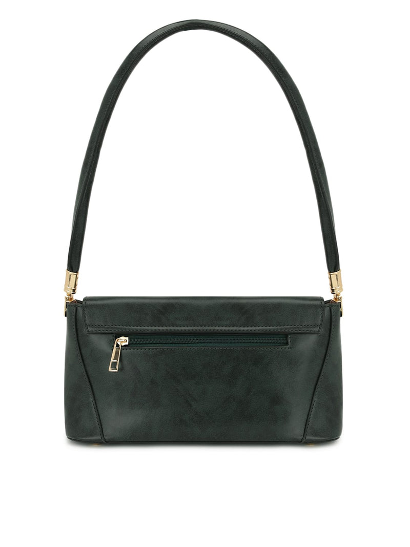 Kleio Emporium Structured PU Leather Short Handle Handbag For Women Ladies