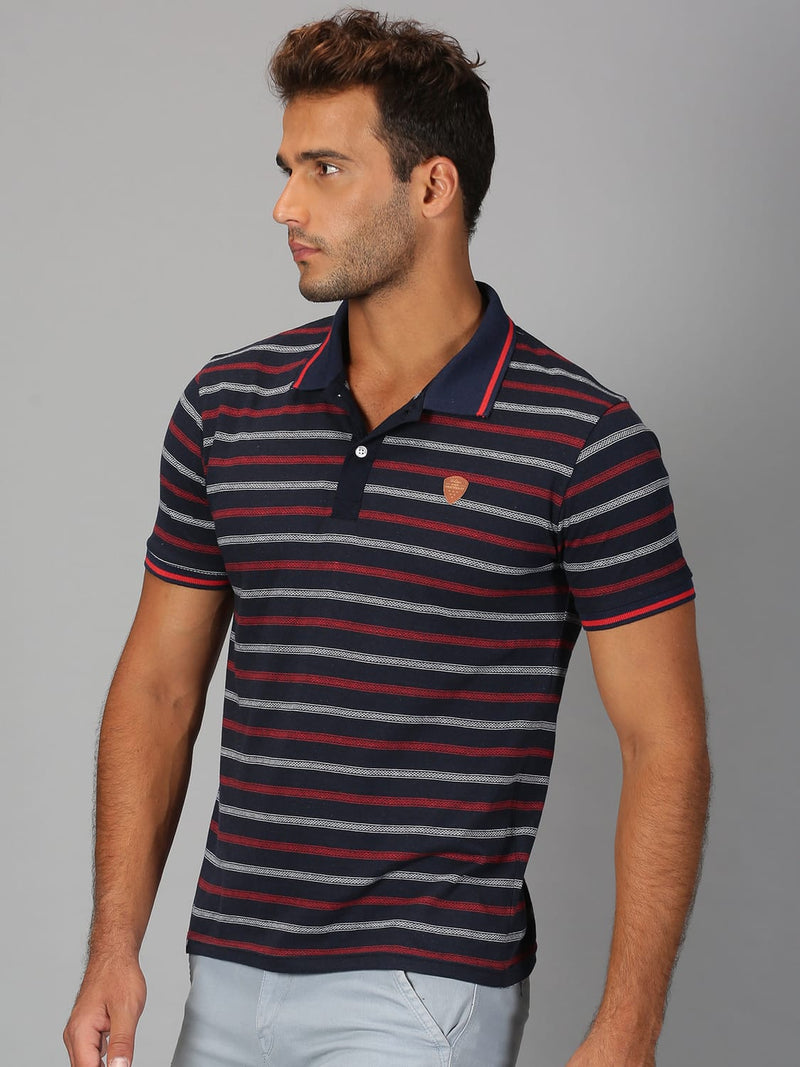 Men T-Shirt Stripes Cotton Promo