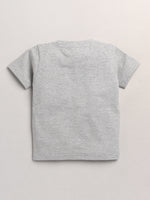 Nottie Planet Graphic Print Boys Half Sleeve T-Shirt-Grey