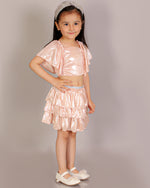 Lil Drama Girls Party Top With Skirt