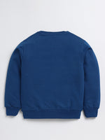 Nottie Planet Full Sleeve Loopknit Sweatshirt For Boys-Navy