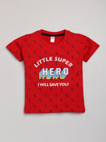 Nottie Planet Shortsleeve Hero Print T-Shirt-Red