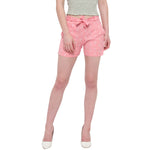Aawari Cotton Printed Anchor Shorts For Girls and Women Baby Pink