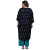 Instafab To Go Plus Size Women Self Design Stylish Casual(Kurta Set) Ethnic Wear