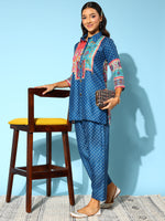 Indo Era Women Ethnic Motifs Printed Regular Kurti & Trousers