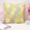 Set of 5 Yellow Hexa Printed Square Cushion Covers