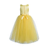 Toy Balloon Kids Bella Bella Yellow Full length Gown girls party wear dress