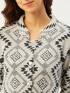 Rivza Women Light Grey Sweater for Winter