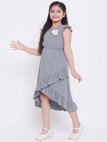 Girl's Style Group Printed Dress Grey