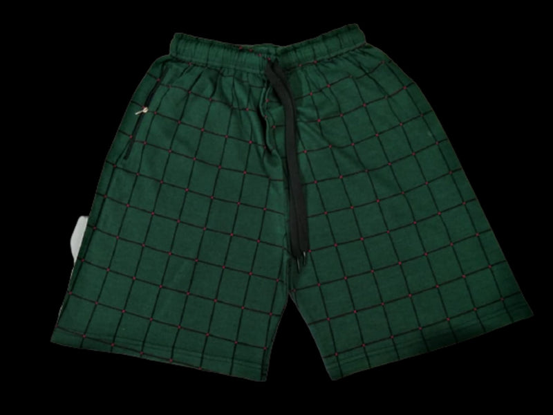 Cot/Poly Design Shorts- Green