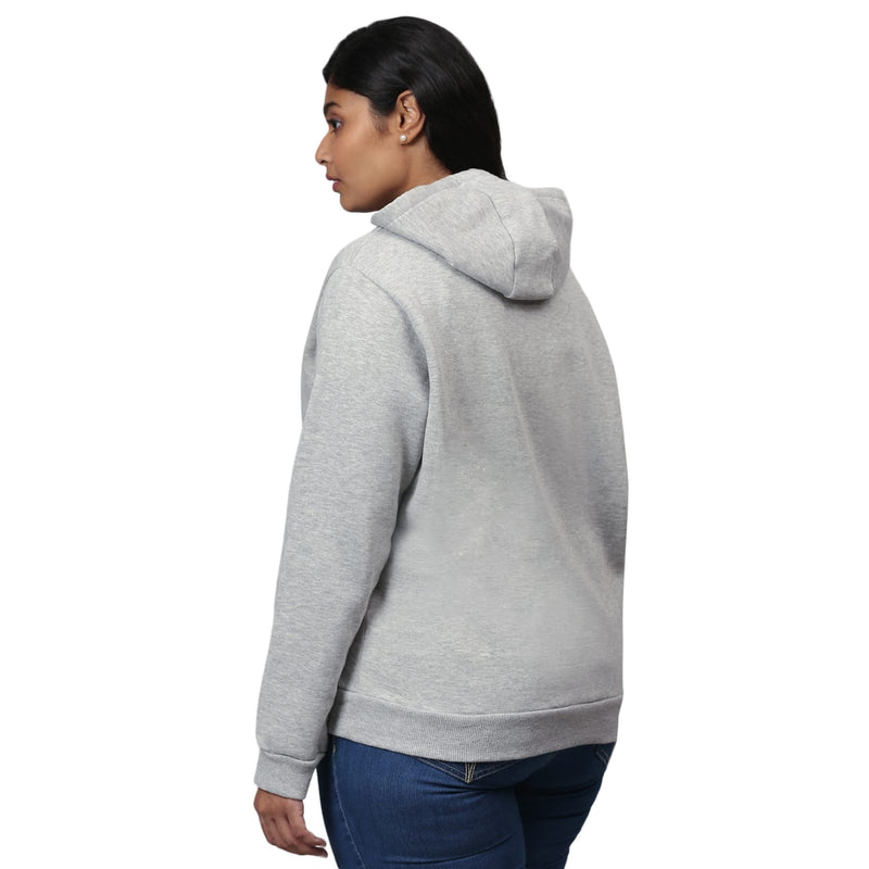 Instafab DreamHope Plus Size Women Printed Stylish Casual Hooded Sweatshirts