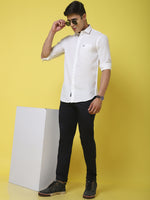 Rodamo White Slim Fit Shirts