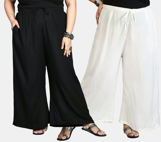 Black & White Plain Palazzos