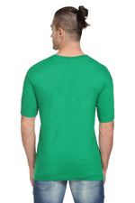 Fidato Green Men's Half Sleeves Round Neck T-shirt