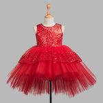 Toy Balloon Kids Assorted Red Hi-Low girls party wear dress