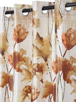 Home Sizzler 2 Piece Abstract Flower Bloom Polyester Curtain Set