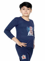 Thermals Boys Sets Round Neck Full Sleeves Solid Navy