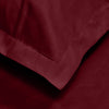 100% Cotton Premium 300 TC Flat Bedsheets with 2 Pillow Covers, Melange Collection (Single, Deep Red)