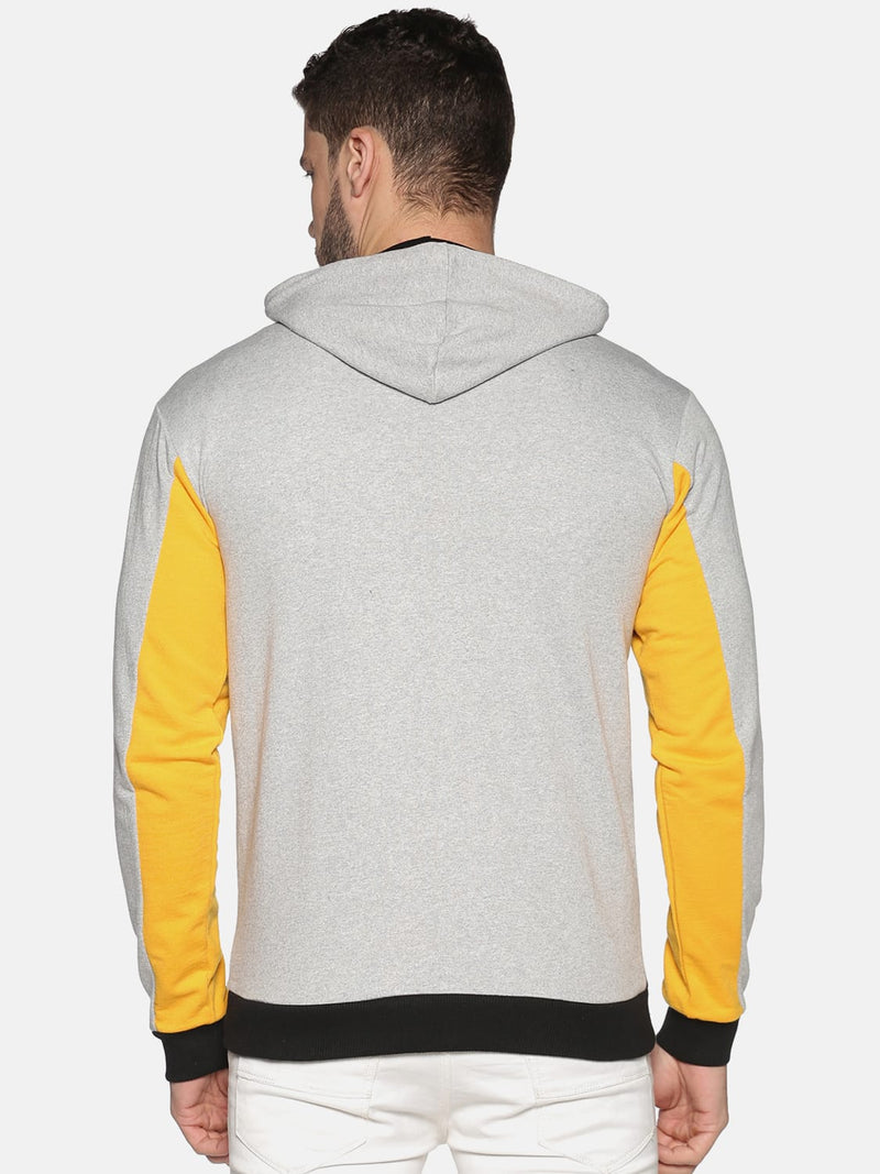 Grey Bar Color Blocked Mens Sweatshirt