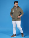 Instafab Fancy Plus Men Solid Stylish Full Sleeve Hooded Casual Sweatshirts
