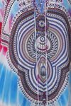 Rajoria Long Multicolor Ornament and Abstract Printed Kaftan