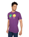 Imperial Purple Printed Round Neck T-Shirt