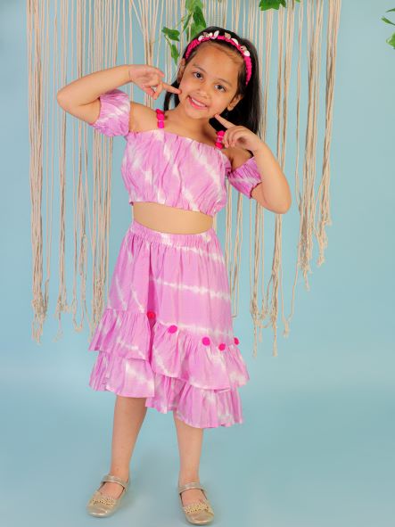 Lil Drama Girls Fusion Tiered Skirt With Top