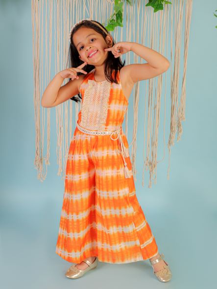 Lil Drama Girls Fusion Ethnic Jumpsuit