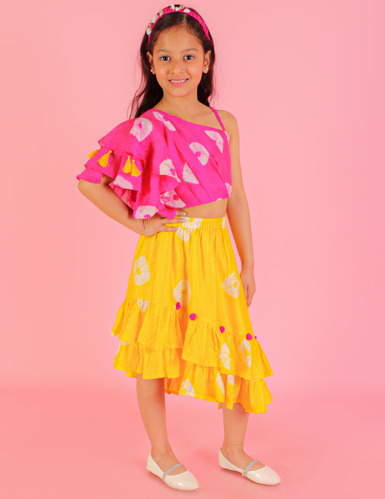 Lil Drama Girls Fusion Tiered Skirt With Top