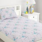 Fantasy Single Bedsheet, Floral Blue