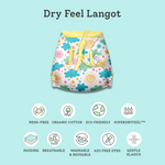 SuperBottoms Dry Feel Langot - Pack of 6- Organic Cotton Padded langot/Nappy with Gentle Elastics & a SuperDryFeel Layer on top (Striking Whites, Size 2 (Fits 5-10 kg))