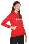 White Moon Hoodie Printed Casual/Sports Sweatshirt for women (Red)