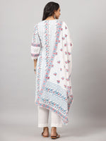 Juniper Women'S Off-White Cambric Printed Stright Kurta Sets