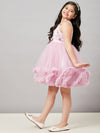 Girl's Step Embroidery Dress Pink