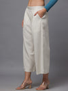 Juniper Women's Natural Solid Wide leg Palazzo