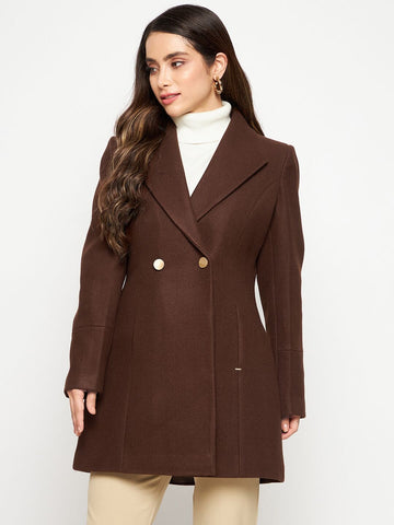 Buy Coffee Brown Trench Coat for Women - Double-Breasted – Modora UK