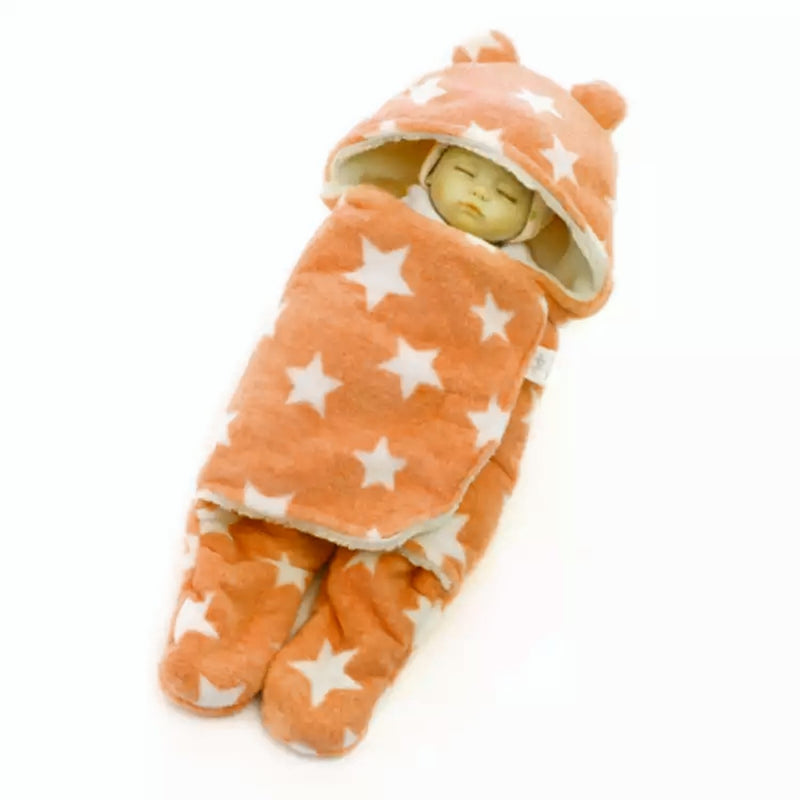 Brandonn Little Laughs Supersoft Wearable Hooded Swaddle Wrapper Cum Baby Sleeping Bag for Babies Pack of 2