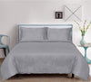 100% Tencel Lyocell Bed Flat Sheets Set - Silver - King