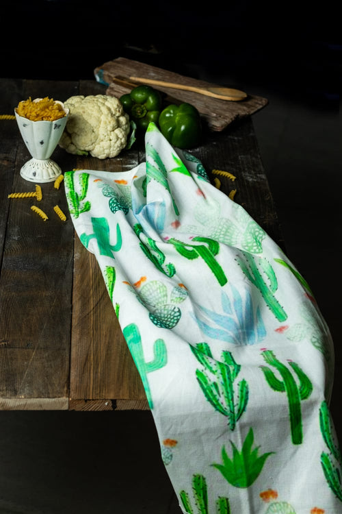 Cactus Digital Printed Kitchen Towels